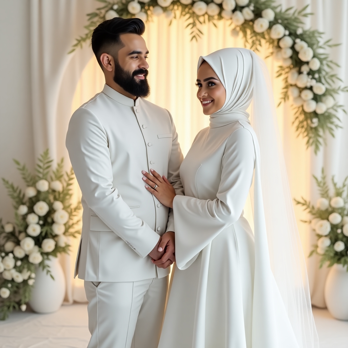 Flux_Dev_A_Muslim_wedding_couple_in_a_syari_Islamic_style_the__1